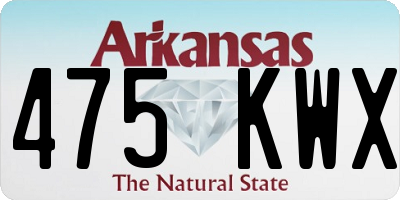 AR license plate 475KWX