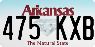 AR license plate 475KXB
