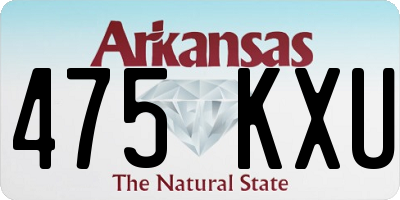 AR license plate 475KXU