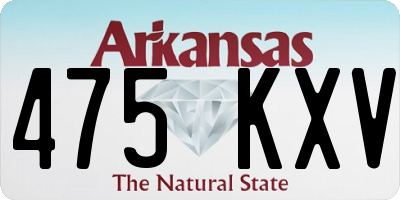 AR license plate 475KXV