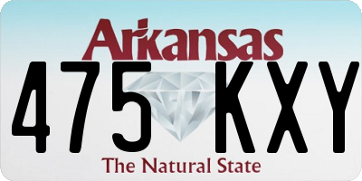 AR license plate 475KXY