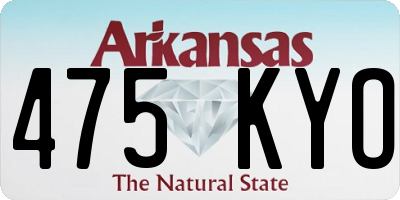 AR license plate 475KYO