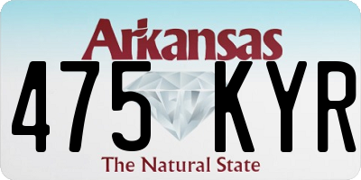 AR license plate 475KYR