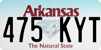 AR license plate 475KYT