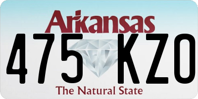 AR license plate 475KZO