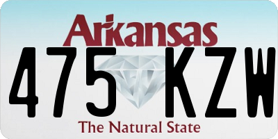 AR license plate 475KZW