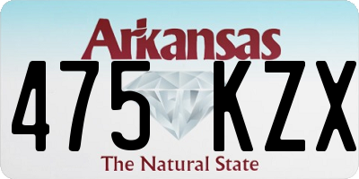 AR license plate 475KZX
