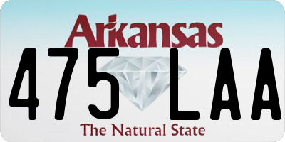 AR license plate 475LAA