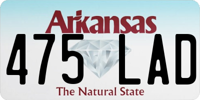 AR license plate 475LAD