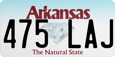 AR license plate 475LAJ