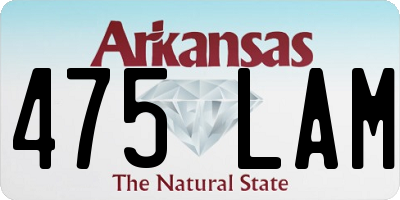 AR license plate 475LAM