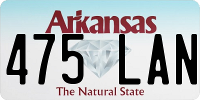 AR license plate 475LAN