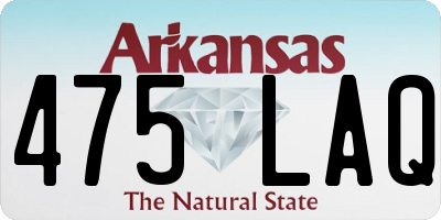 AR license plate 475LAQ
