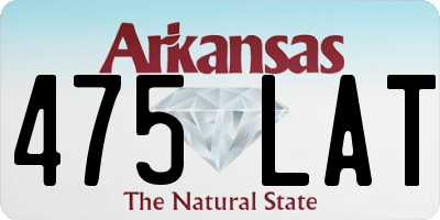 AR license plate 475LAT