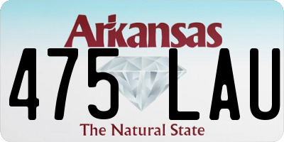 AR license plate 475LAU