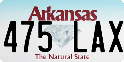 AR license plate 475LAX