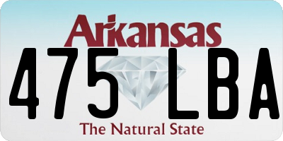AR license plate 475LBA