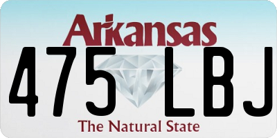 AR license plate 475LBJ