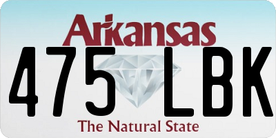 AR license plate 475LBK