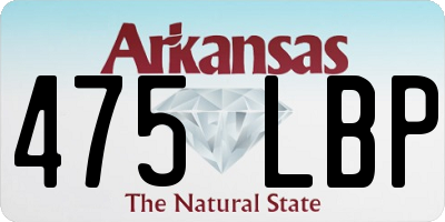 AR license plate 475LBP