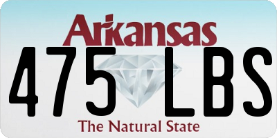 AR license plate 475LBS