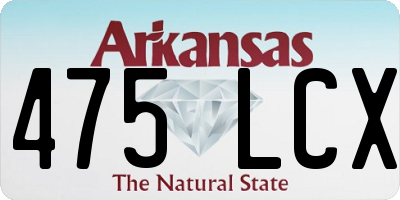 AR license plate 475LCX