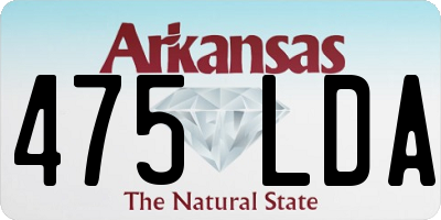 AR license plate 475LDA