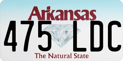 AR license plate 475LDC