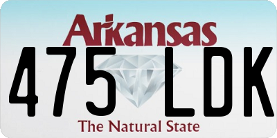 AR license plate 475LDK