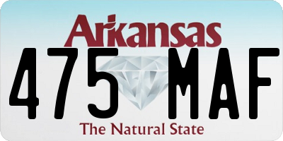 AR license plate 475MAF