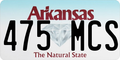 AR license plate 475MCS
