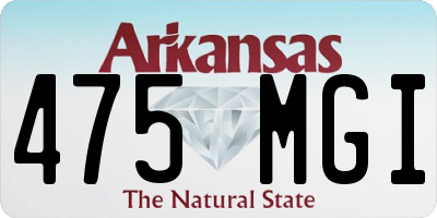 AR license plate 475MGI