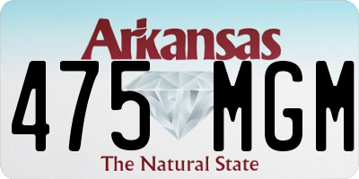 AR license plate 475MGM