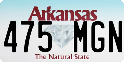 AR license plate 475MGN