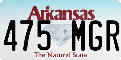 AR license plate 475MGR