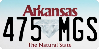 AR license plate 475MGS