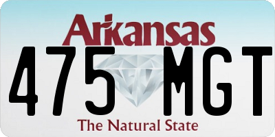 AR license plate 475MGT