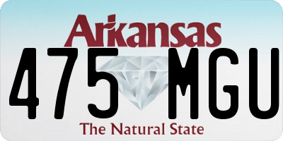 AR license plate 475MGU