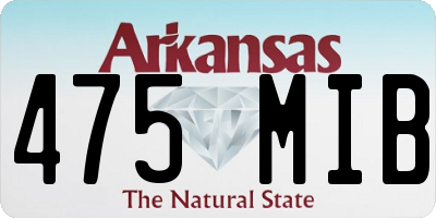 AR license plate 475MIB