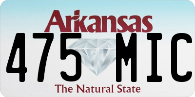AR license plate 475MIC