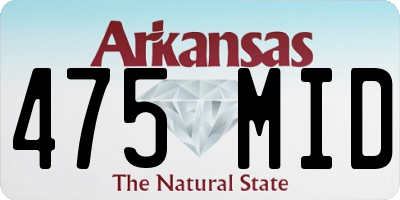 AR license plate 475MID