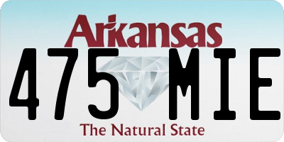 AR license plate 475MIE