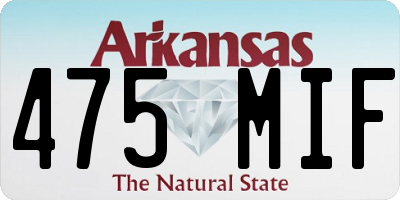 AR license plate 475MIF