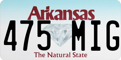 AR license plate 475MIG