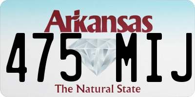 AR license plate 475MIJ