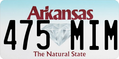 AR license plate 475MIM