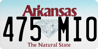 AR license plate 475MIO