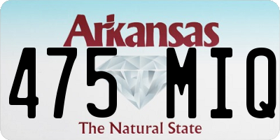 AR license plate 475MIQ