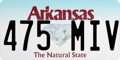AR license plate 475MIV