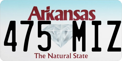AR license plate 475MIZ